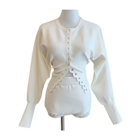 Helsa Elvira Cardigan and Shorts Set M - Picture 6 of 8